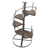 European Style Decorative Plant Shelf Multifuctional Wrought Iron Plant Rack Easy to Install for Balcony and Living Room