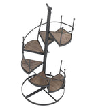 European Style Decorative Plant Shelf Multifuctional Wrought Iron Plant Rack Easy to Install for Balcony and Living Room - Extra Image