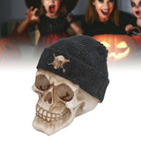 Resin Skull Durable Lightweight Halloween Decoration Resin Skull Ornament for Holiday Party