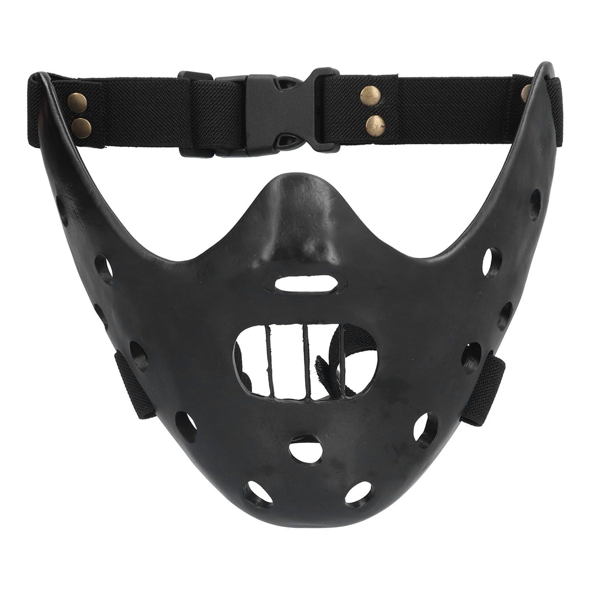 Lamb Mask Black Durable Adjustable Resin Cosplay Mask for Halloween Carnival Parties