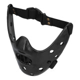 Lamb Mask Black Durable Adjustable Resin Cosplay Mask for Halloween Carnival Parties - Rear View