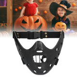 Lamb Mask Black Durable Adjustable Resin Cosplay Mask for Halloween Carnival Parties