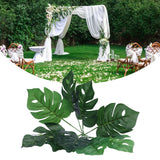 Artificial Monstera DIY Fake Monstera Leaf Artificial Plant for Garden Outdoor Wall Decoration - Extra Image