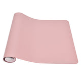 Computer Desk Pad Waterproof Two Color Double Sided Leather Desk Pad for Office and Home - Rear View