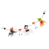 Pumpkin Witch Design Hanging Doll Halloween Pendant Ornament for Costume Party Bar DecorWith Jingle Bell - Top-Down View