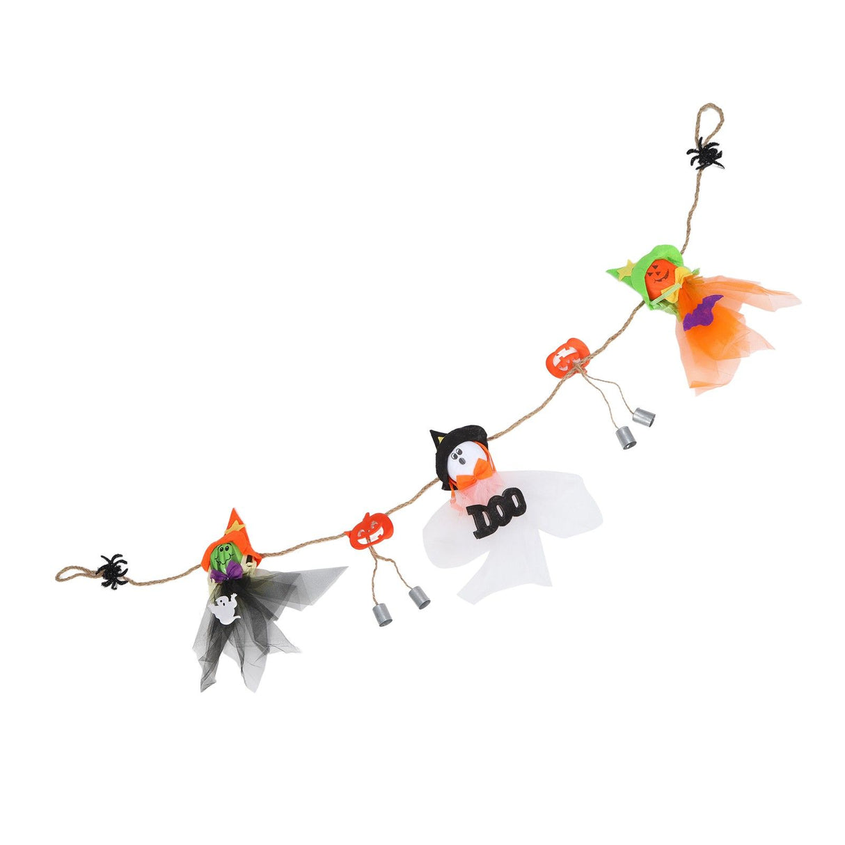 Pumpkin Witch Design Hanging Doll Halloween Pendant Ornament for Costume Party Bar DecorWith Jingle Bell