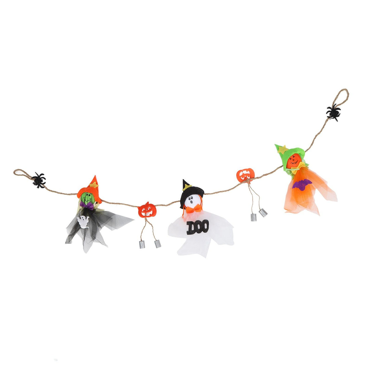 Pumpkin Witch Design Hanging Doll Halloween Pendant Ornament for Costume Party Bar DecorWith Jingle Bell
