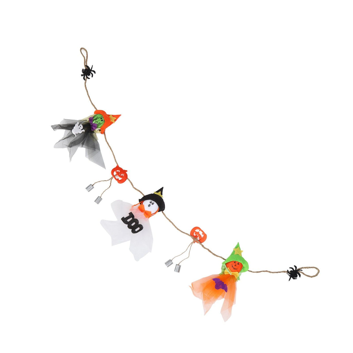 Pumpkin Witch Design Hanging Doll Halloween Pendant Ornament for Costume Party Bar DecorWith Jingle Bell