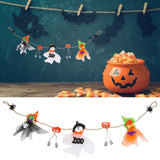Pumpkin Witch Design Hanging Doll Halloween Pendant Ornament for Costume Party Bar DecorWith Jingle Bell - Extra Image