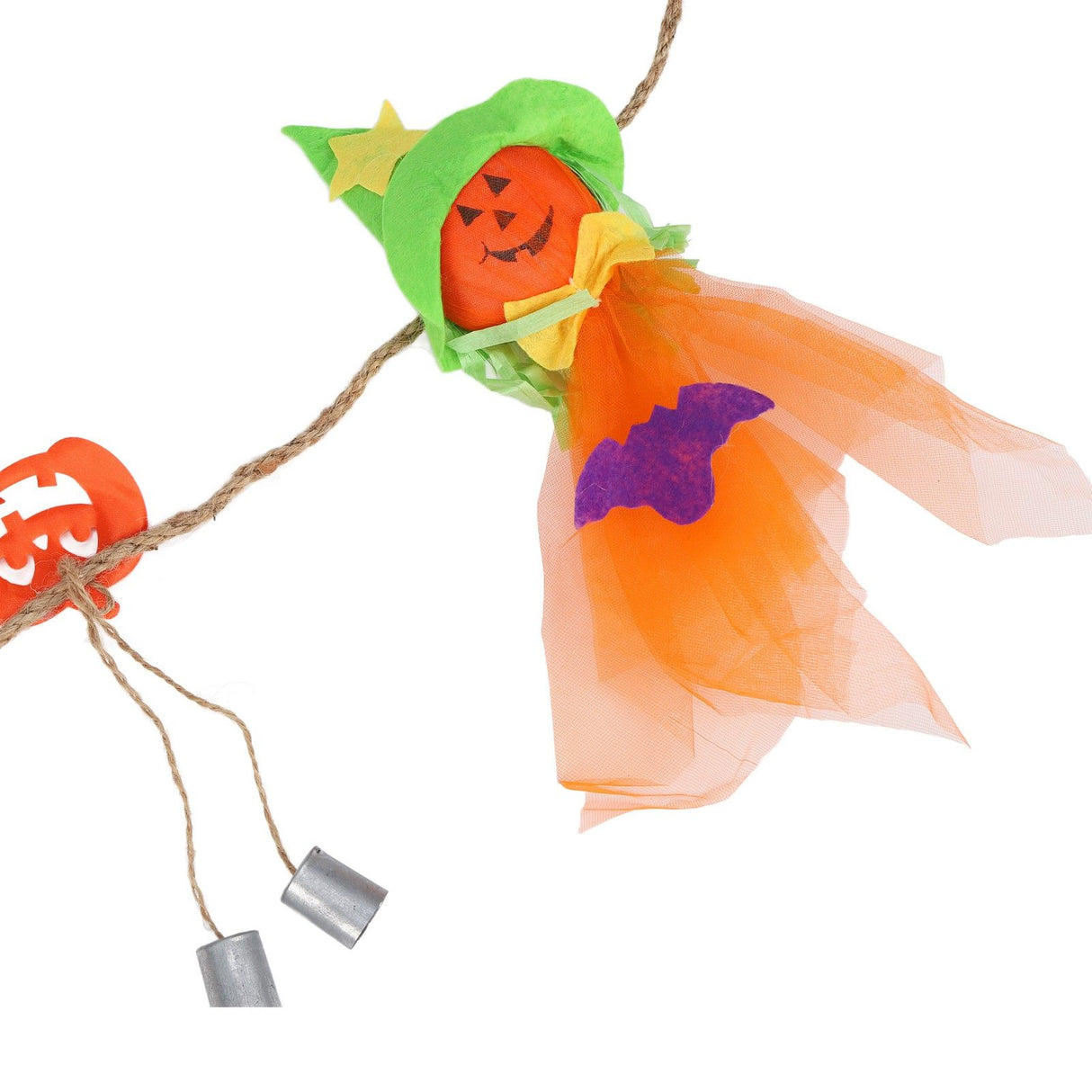 Pumpkin Witch Design Hanging Doll Halloween Pendant Ornament for Costume Party Bar DecorWith Jingle Bell