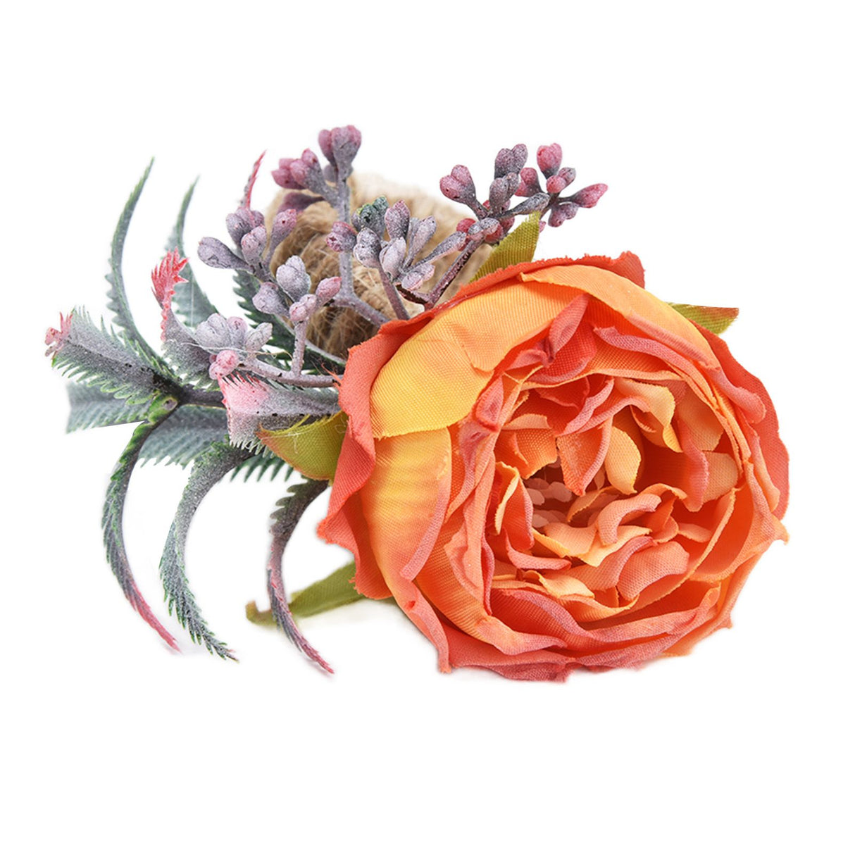 2Pcs Innovative Napkin Buckle Simulation Flower Napkin Ring Holder for Hotel RestaurantOrange