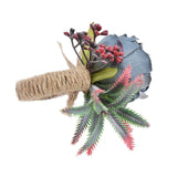 2Pcs Innovative Napkin Buckle Simulation Flower Napkin Ring Holder for Hotel RestaurantBlue - Extra Image