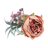 2Pcs Innovative Napkin Buckle Simulation Flower Napkin Ring Holder for Hotel RestaurantPink