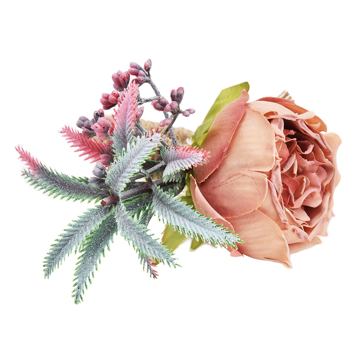 2Pcs Innovative Napkin Buckle Simulation Flower Napkin Ring Holder for Hotel RestaurantPink