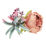 2Pcs Innovative Napkin Buckle Simulation Flower Napkin Ring Holder for Hotel RestaurantPink