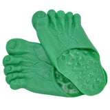 1 Pair Large Foot Slippers Shoes Cover Halloween Cosplay Costume Props Party AccessoriesGreen - Close-Up Angle