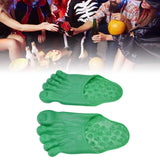 1 Pair Large Foot Slippers Shoes Cover Halloween Cosplay Costume Props Party AccessoriesGreen - Extra Image