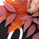 Thanksgiving Wreath Wooden Sign Door Hanging Welcome Sign Wreath Listing Home DecorationMaple Flower - Extra Image