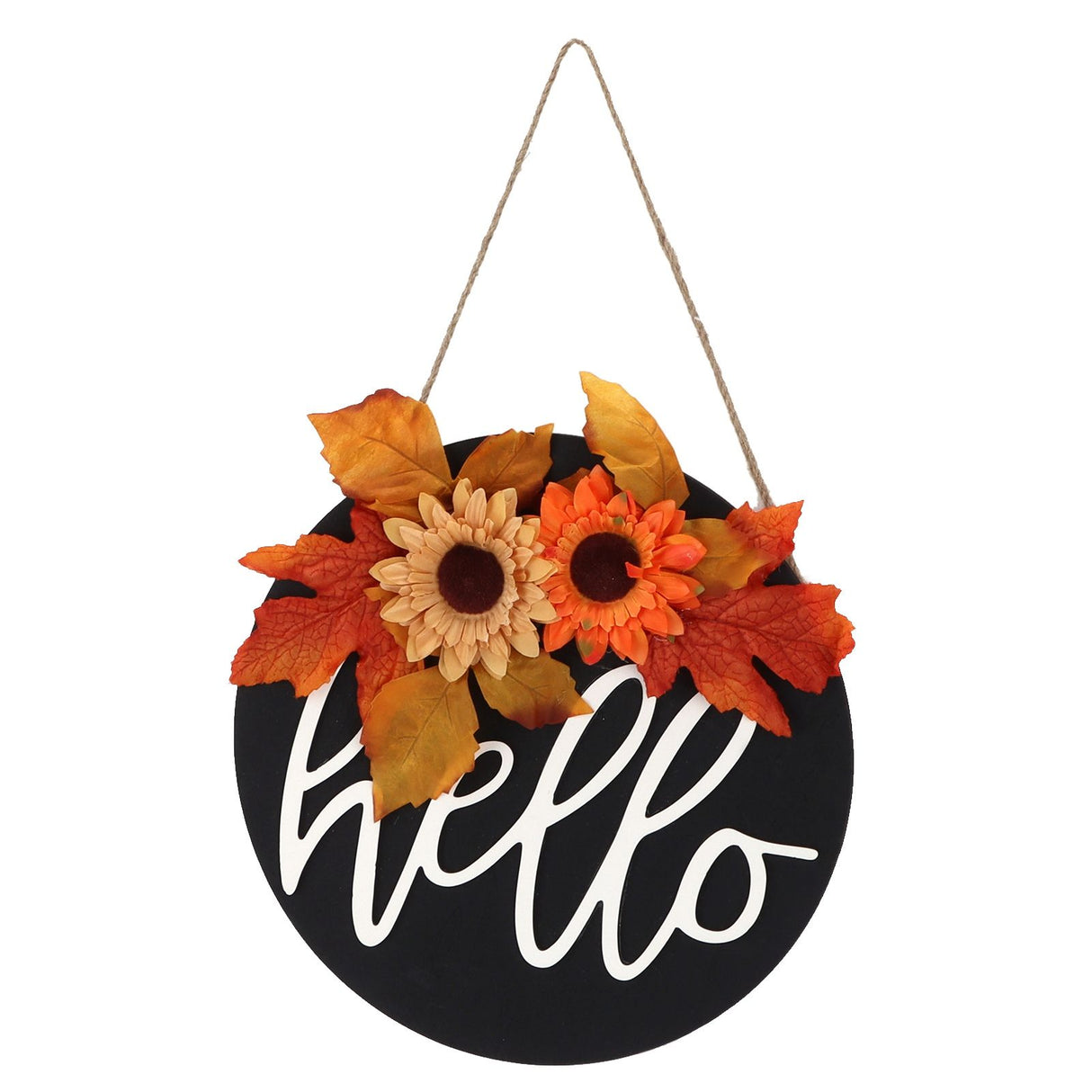 Thanksgiving Wreath Wooden Sign Door Hanging Welcome Sign Wreath Listing Home DecorationMaple Leaf Sunflower