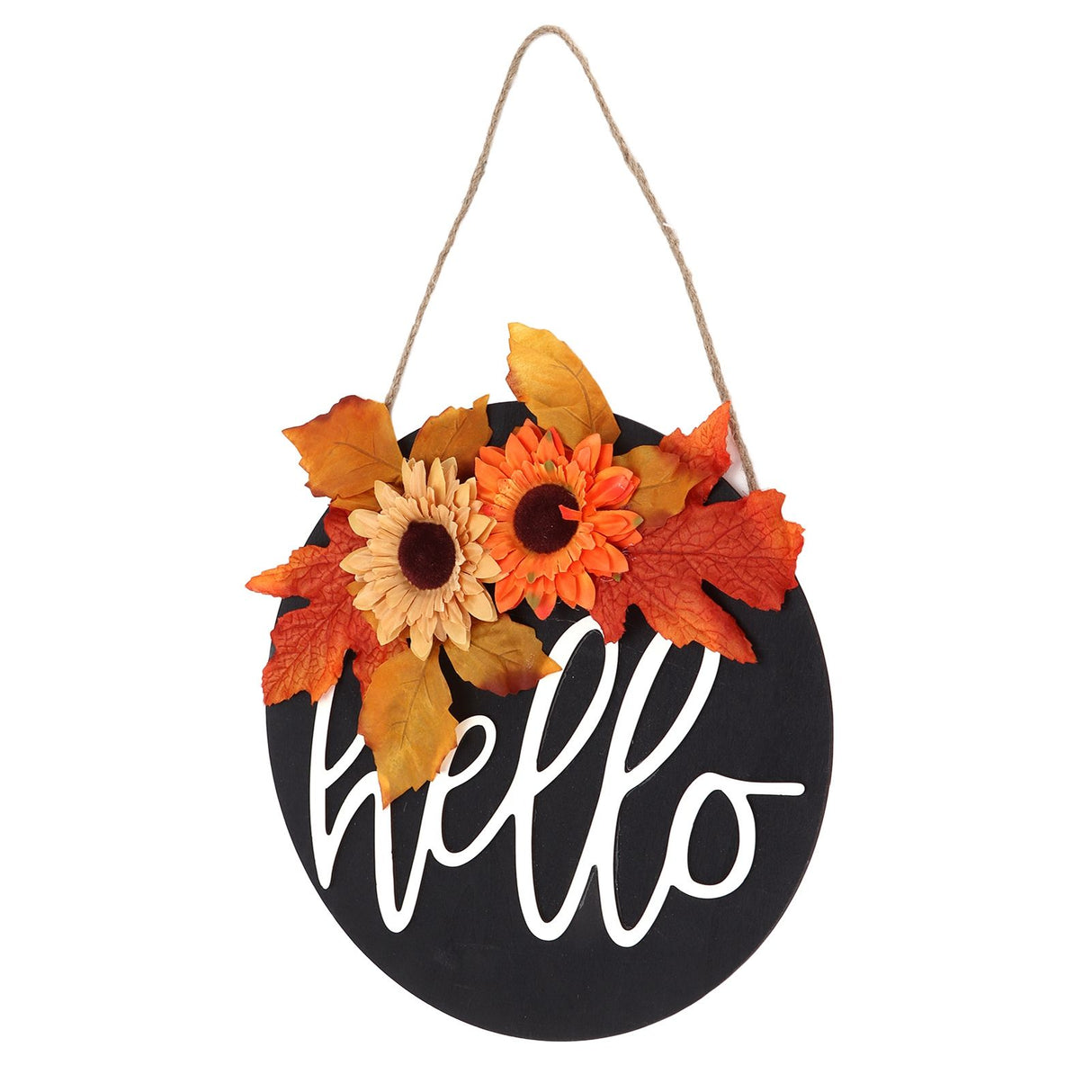 Thanksgiving Wreath Wooden Sign Door Hanging Welcome Sign Wreath Listing Home DecorationMaple Leaf Sunflower
