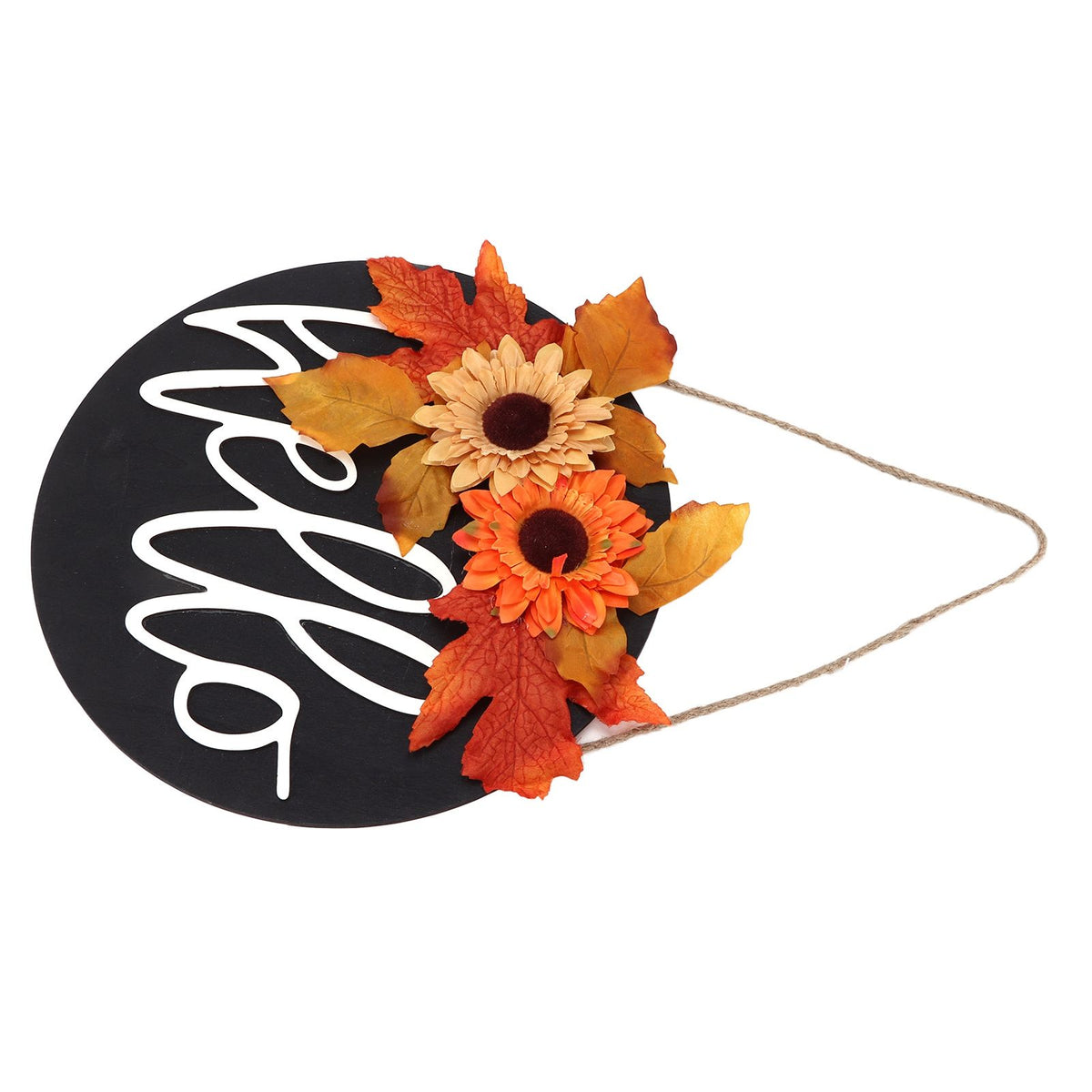 Thanksgiving Wreath Wooden Sign Door Hanging Welcome Sign Wreath Listing Home DecorationMaple Leaf Sunflower