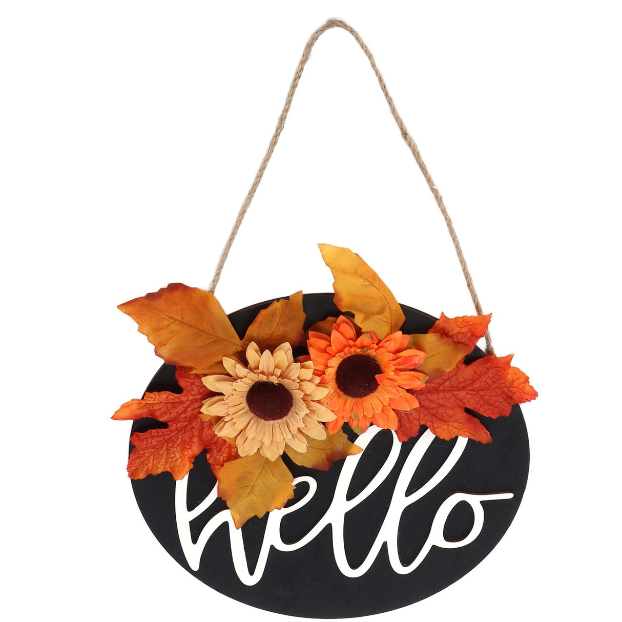 Thanksgiving Wreath Wooden Sign Door Hanging Welcome Sign Wreath Listing Home DecorationMaple Leaf Sunflower