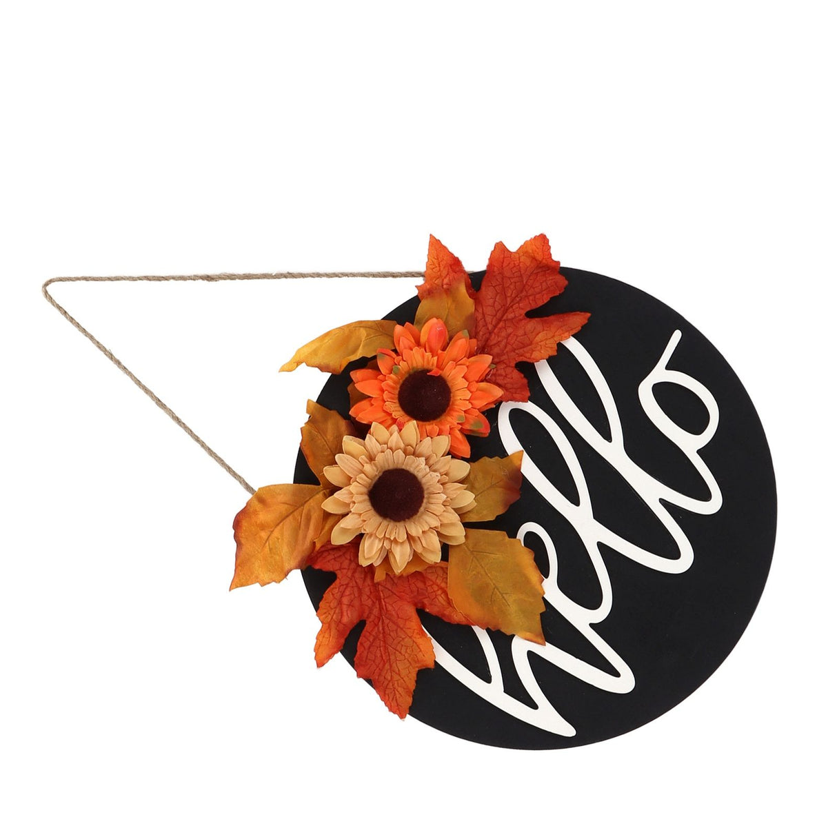 Thanksgiving Wreath Wooden Sign Door Hanging Welcome Sign Wreath Listing Home DecorationMaple Leaf Sunflower