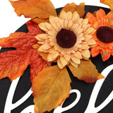 Thanksgiving Wreath Wooden Sign Door Hanging Welcome Sign Wreath Listing Home DecorationMaple Leaf Sunflower