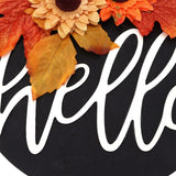 Thanksgiving Wreath Wooden Sign Door Hanging Welcome Sign Wreath Listing Home DecorationMaple Leaf Sunflower
