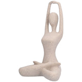 Yoga Pose Statue Nordic Sandstone Resin Yoga Pose Figurines Collectible Decoration Gifts for Home Office DecorBL561 - Front View