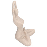 Yoga Pose Statue Nordic Sandstone Resin Yoga Pose Figurines Collectible Decoration Gifts for Home Office DecorBL561 - 45-Degree Angle