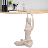 Yoga Pose Statue Nordic Sandstone Resin Yoga Pose Figurines Collectible Decoration Gifts for Home Office DecorBL561 - Extra Image