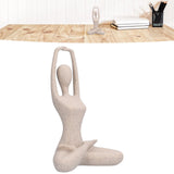 Yoga Pose Statue Nordic Sandstone Resin Yoga Pose Figurines Collectible Decoration Gifts for Home Office DecorBL561
