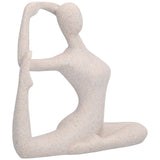 Yoga Pose Statue Nordic Sandstone Resin Yoga Pose Figurines Collectible Decoration Gifts for Home Office DecorBL562 - Side View