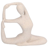 Yoga Pose Statue Nordic Sandstone Resin Yoga Pose Figurines Collectible Decoration Gifts for Home Office DecorBL562 - 45-Degree Angle