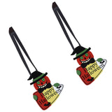 2PCS Halloween Wooden Pendants Hanging Wooden Plaque Board Sign Decor for Home Office School Decor