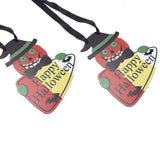 2PCS Halloween Wooden Pendants Hanging Wooden Plaque Board Sign Decor for Home Office School Decor