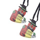 2PCS Halloween Wooden Pendants Hanging Wooden Plaque Board Sign Decor for Home Office School Decor - Extra Image
