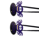 2 PCS Halloween Wooden Pendant Country Style Spider Party Pendant Scene Decoration - Rear View