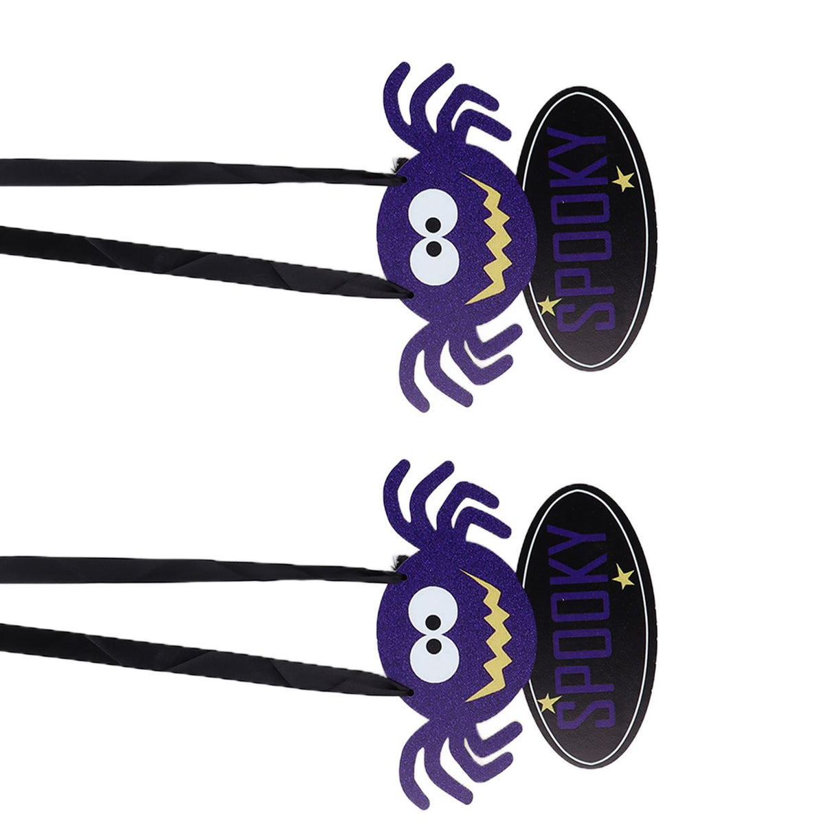 2 PCS Halloween Wooden Pendant Country Style Spider Party Pendant Scene Decoration