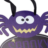 2 PCS Halloween Wooden Pendant Country Style Spider Party Pendant Scene Decoration