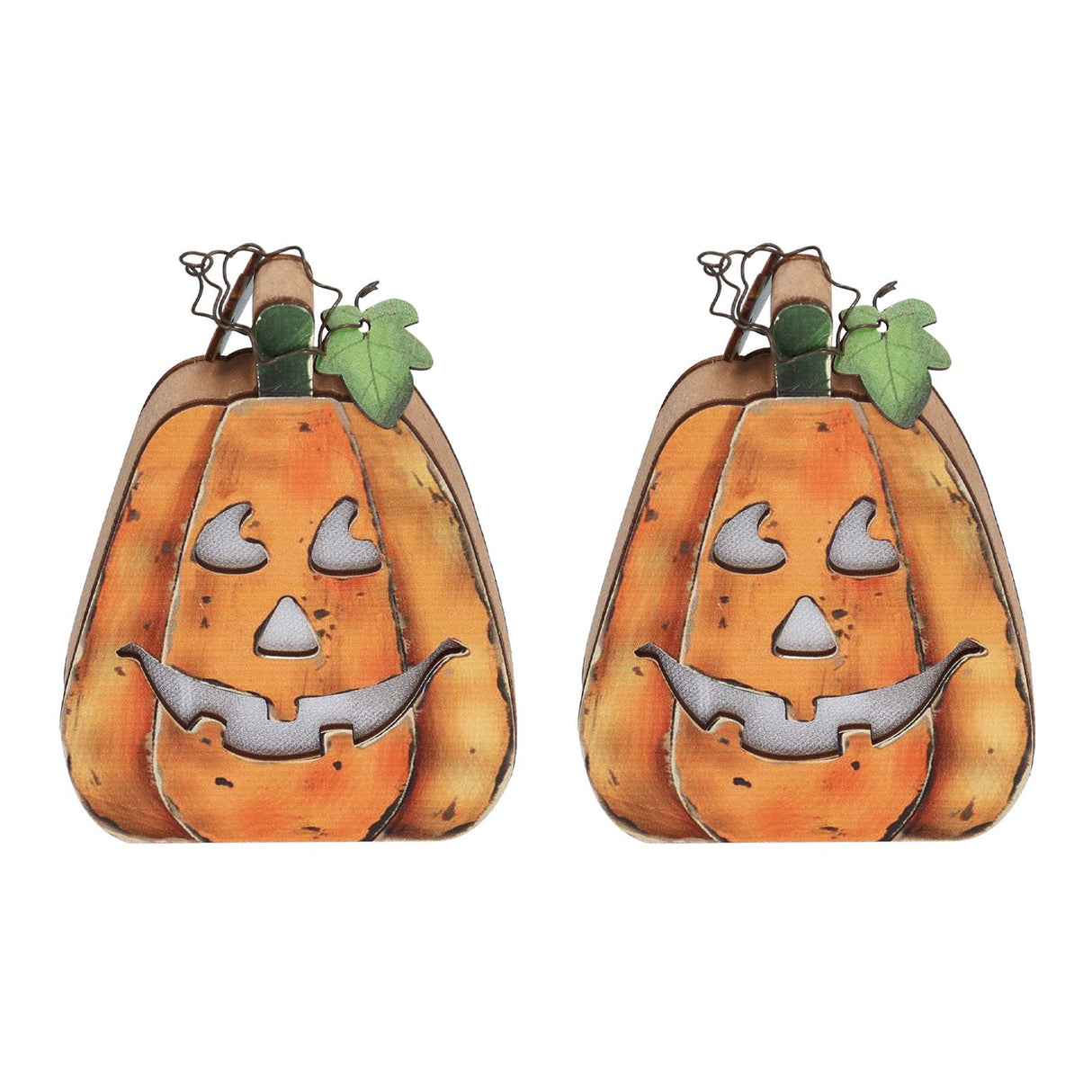 Halloween LED Pumpkin Lantern Wooden Decor Lights for Halloween Thanksgiving Decoration
