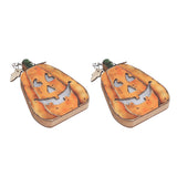 Halloween LED Pumpkin Lantern Wooden Decor Lights for Halloween Thanksgiving Decoration - 45-Degree Angle