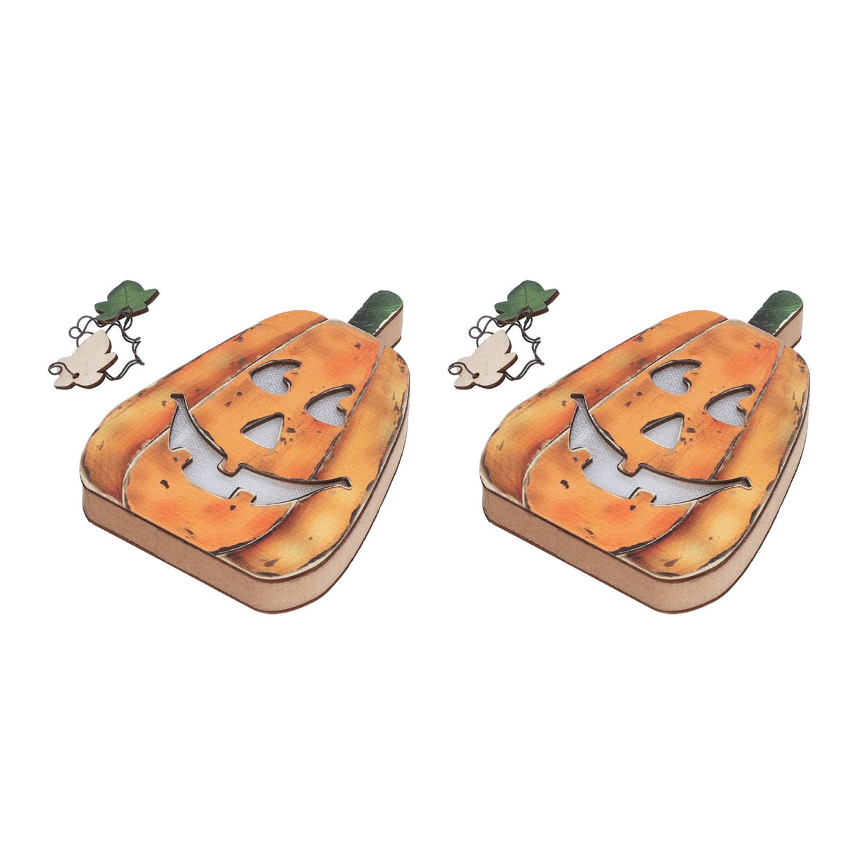 Halloween LED Pumpkin Lantern Wooden Decor Lights for Halloween Thanksgiving Decoration