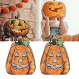 Halloween LED Pumpkin Lantern Wooden Decor Lights for Halloween Thanksgiving Decoration - Extra Image