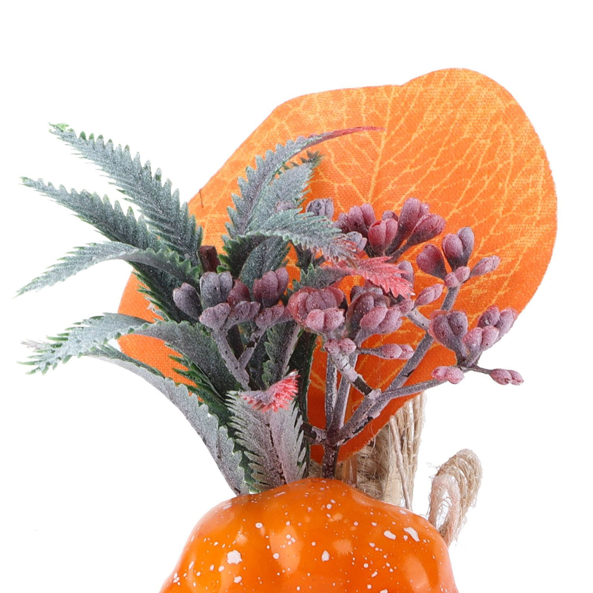 2Pcs Innovative Napkin Holder Simulation Napkin Ring for Halloween Thanksgiving Home DecorationPumpkin with Leaves