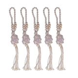 5pcs Necklace Cord Empty Stone Holder Rope Replacement Adjustable Quartz Crystal Pendant Cord for DIY Jewelry MakingLight Pink