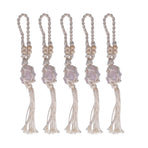 5pcs Necklace Cord Empty Stone Holder Rope Replacement Adjustable Quartz Crystal Pendant Cord for DIY Jewelry MakingLight Pink