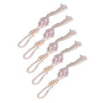 5pcs Necklace Cord Empty Stone Holder Rope Replacement Adjustable Quartz Crystal Pendant Cord for DIY Jewelry MakingLight Pink