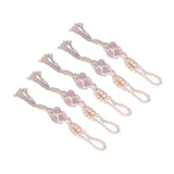 5pcs Necklace Cord Empty Stone Holder Rope Replacement Adjustable Quartz Crystal Pendant Cord for DIY Jewelry MakingLight Pink - 45-Degree Angle